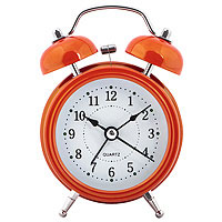 Часы будильник настольные D=7 см красный цвет 