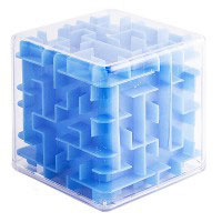 Головоломка лабиринт Куб синяя 